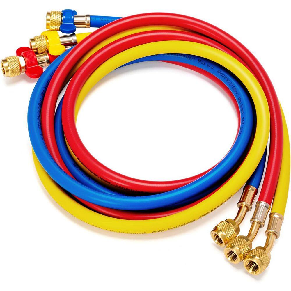 VIVOHOME 5 ft. R410A HVAC Refrigerant Charging and Recovery Hoses with ...