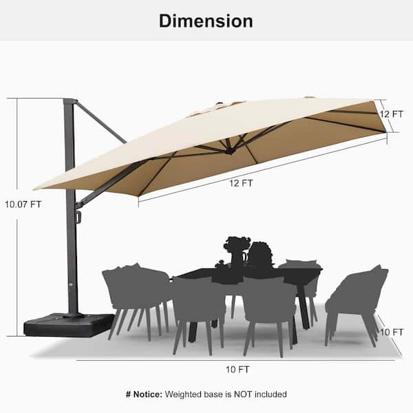 cantilevered rectangular patio umbrella on sale Clearance filter:multicolors Finish:Aluminum White it's giving country club allowing for smooth opening
