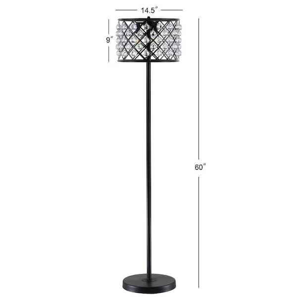 crystal bead led white floor lamp