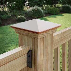 8 in. x 8 in. Victoria Copper High Point Cedar Post Cap