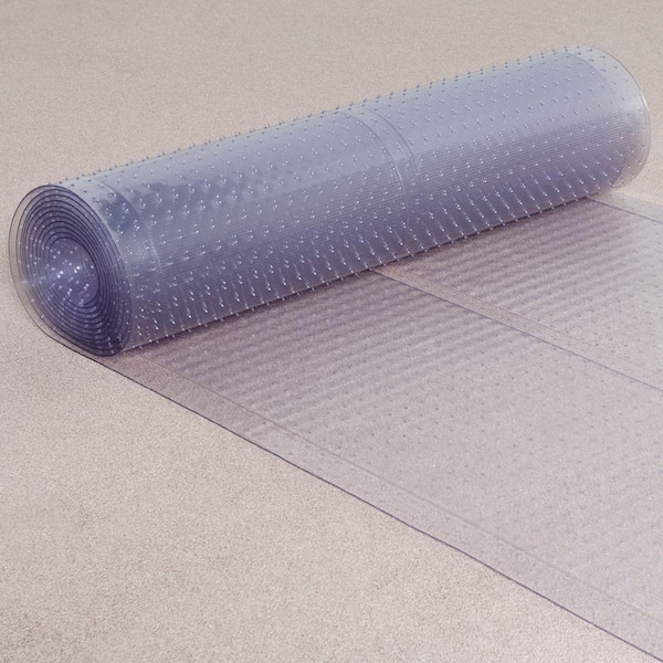 8ft Hallway Carpet Protector Runner Vinyl Clear Plastic Mat Office 27" Width New 