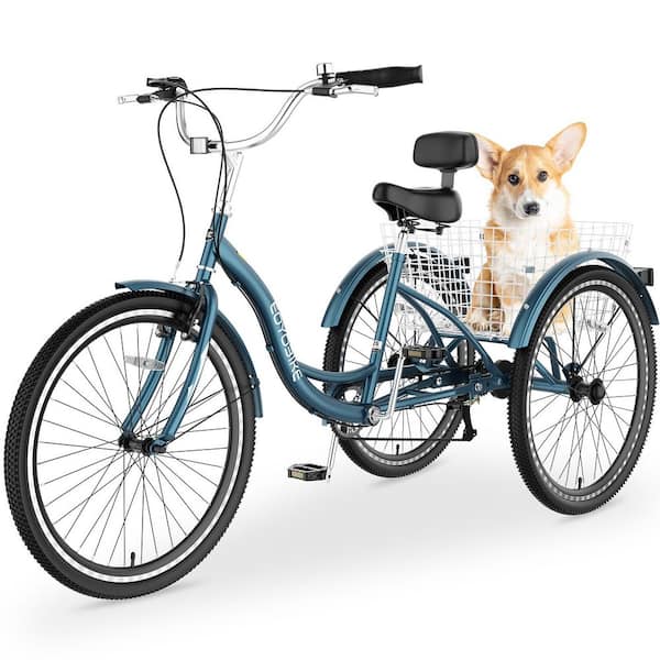 ABORON Adult Tricycle with 7-Speed, 26 in. Wheel Cruiser Bike with