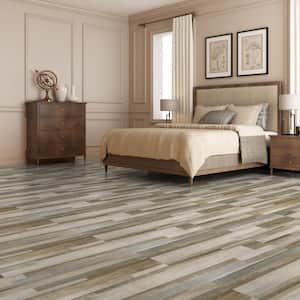 Deep Grey 6" x 36" Water Resistant Peel & Stick Vinyl Floor Tile for Bedroom Living Room Kitchen RV (54 sq. ft./case)