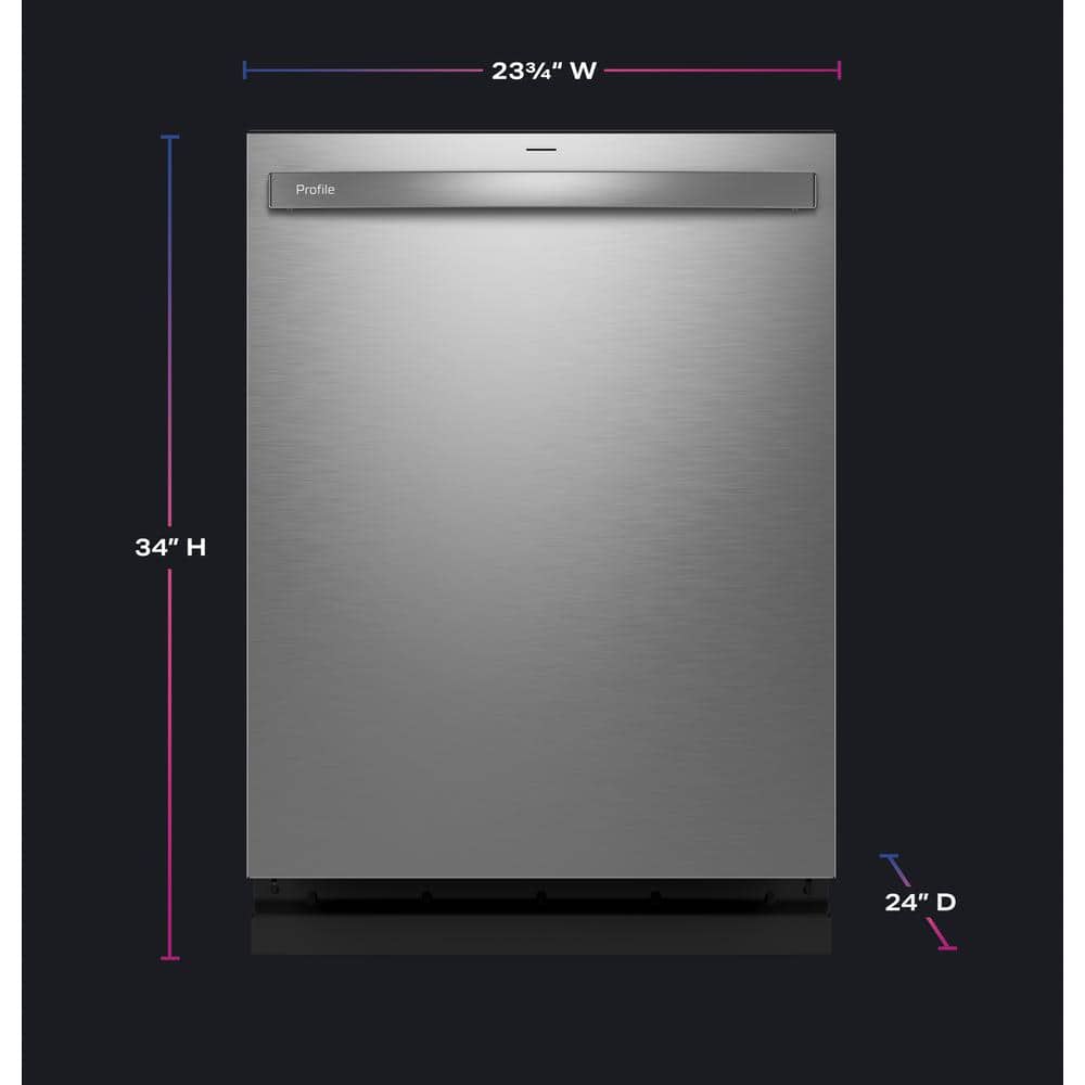 24" Stainless Steel Smart Built-In Dishwasher with Top Control