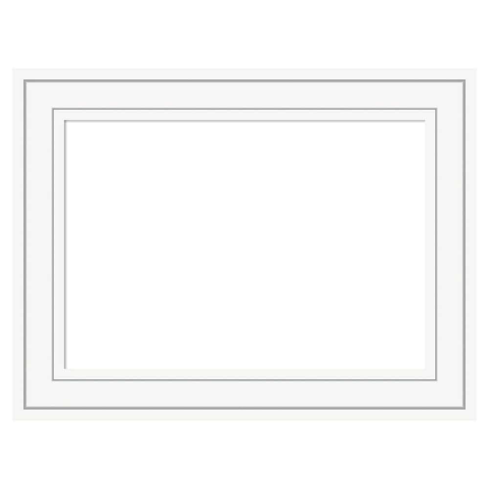 Craftsman White 25 in. x 19 in. Wood Framed Dry Erase Magnetic Memo Board
