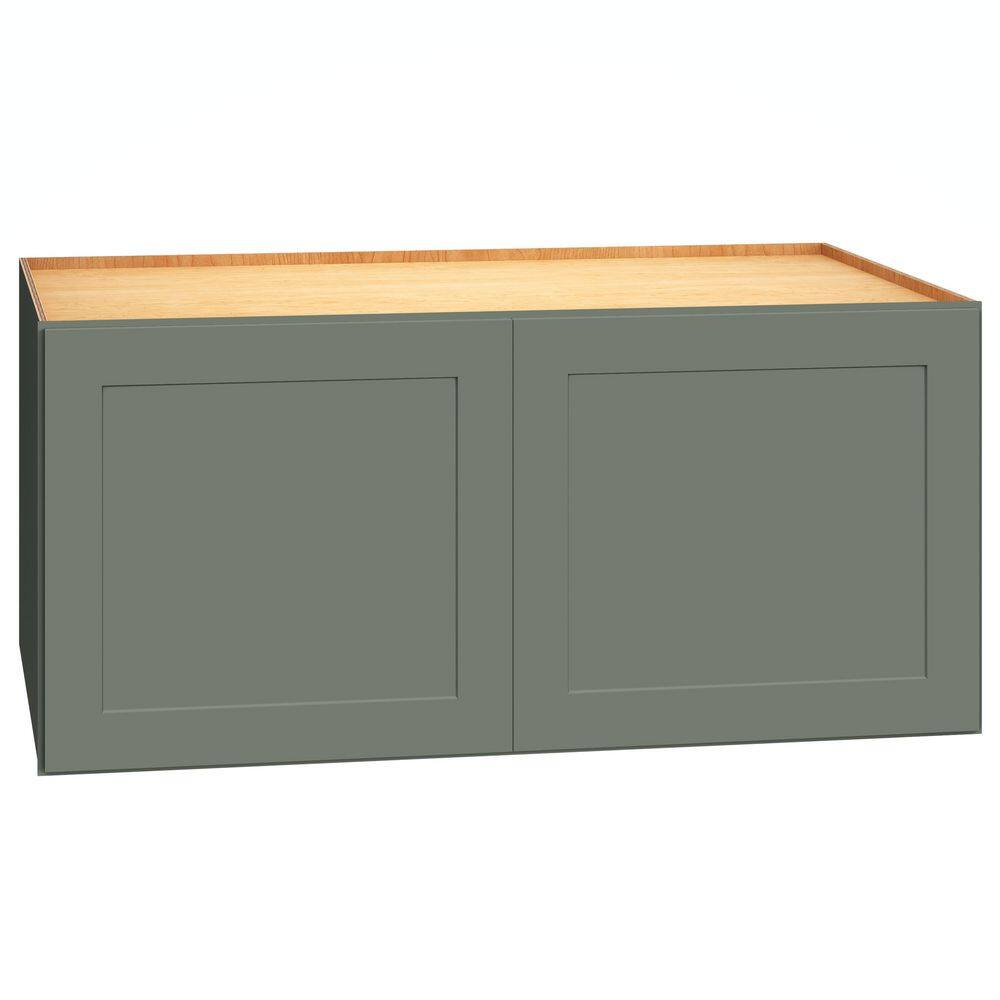 QuickShip Cottage 39 in. W x 24 in. D x 18 in. H Assembled Plywood Shaker Wall Kitchen Cabinet in Conifer price history on PriceWatchPro