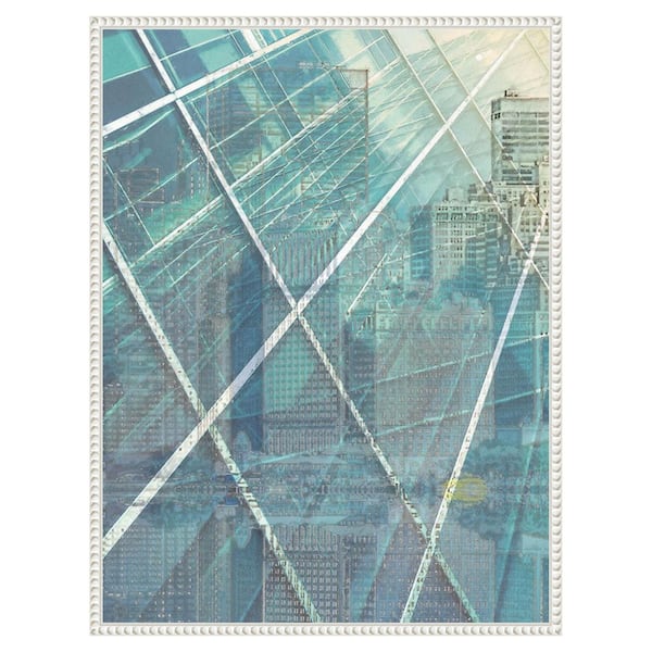 Amanti Art Cityworks III by Steve Hunziker 1 Piece Floater Frame Canvas Giclee Architecture Art Print 30 in. x 23 in.
