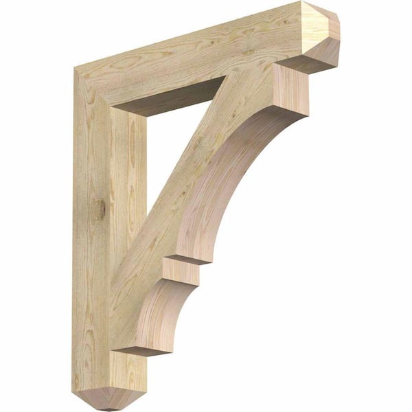 Ekena Millwork 6 in. x 40 in. x 36 in. Douglas Fir Balboa Craftsman Rough Sawn Bracket