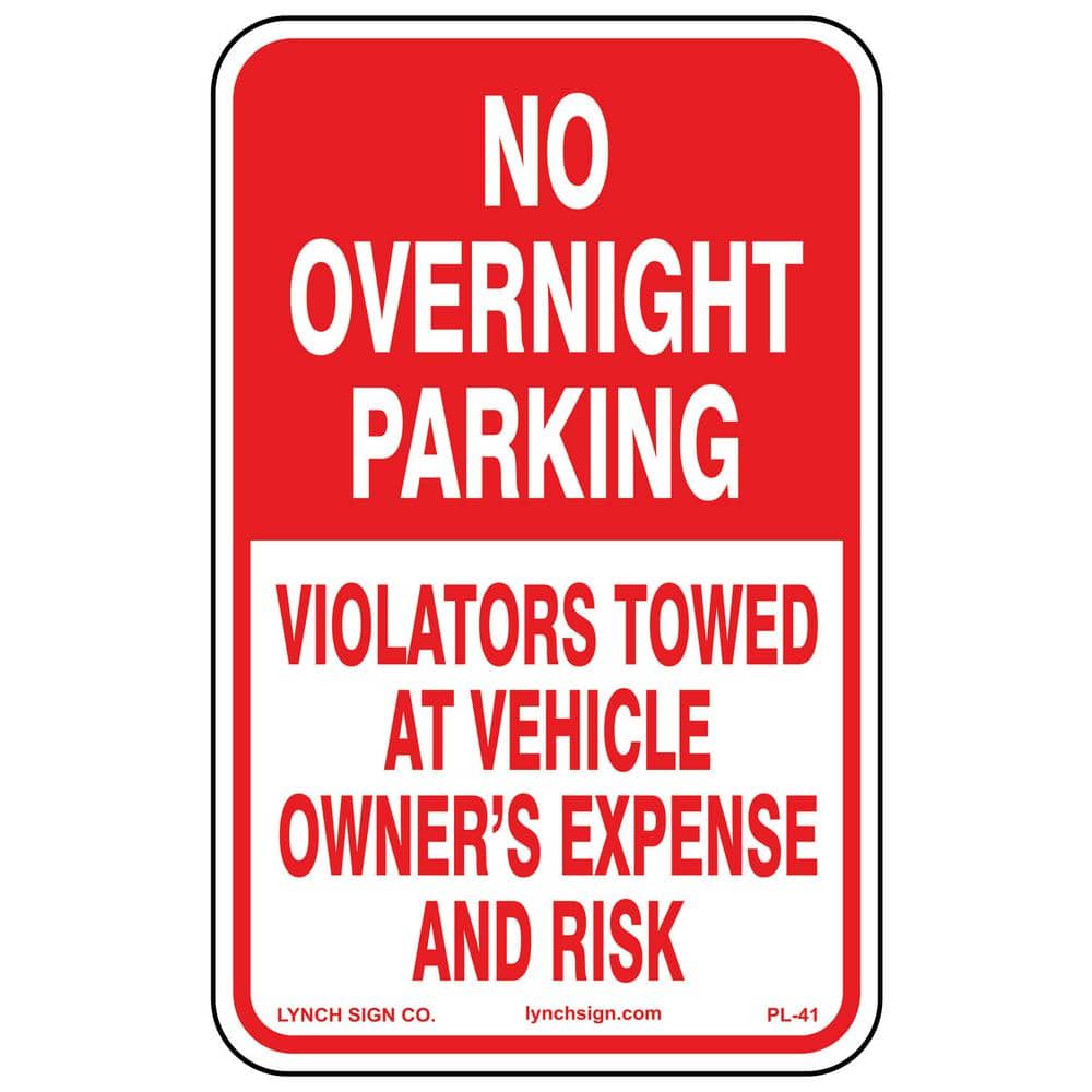 10 in. x 14 in. No Overnight Parking Sign Printed on More Durable Thicker Longer Lasting Styrene Plastic price history on PriceWatchPro
