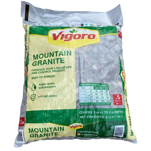 Vigoro 0.5 cu. ft. Bagged Mountain Granite Landscape Rock