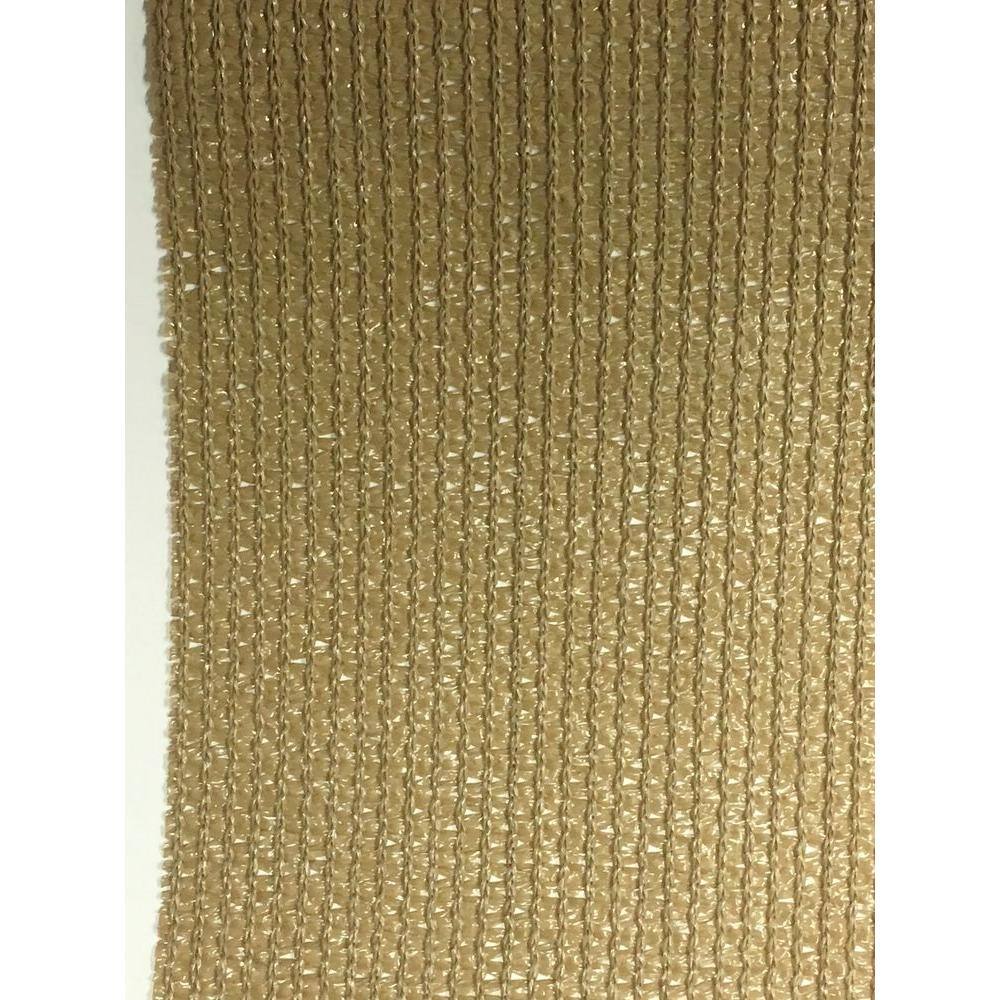Tan Polyethylene Privacy Shade Cloth with Brass Grommets
