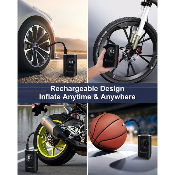 150PSI Portable Tire Inflator – Fast Air Compressor For Car, Bike, Ball & Motor With Digital Gauge - View #2