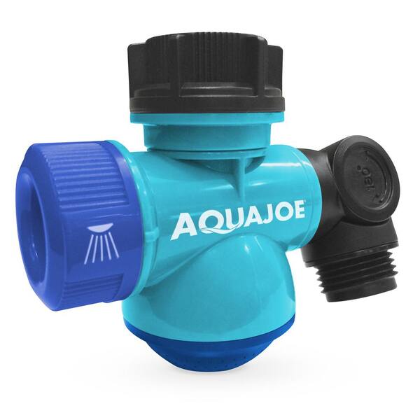 AQUA JOE Multi-Function Outdoor Faucet and Garden Hose Tap