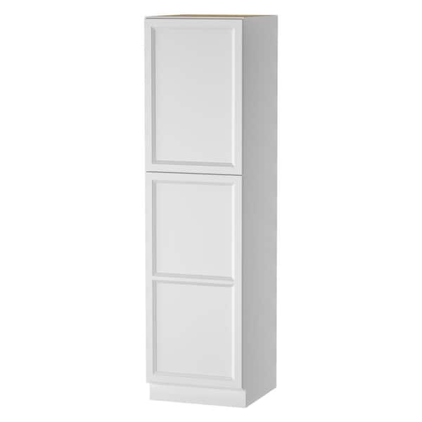 Keyport Shaker 18 in. W x 24 in. D x 90 in. H Plywood Tool-Free Ready To Assemble Pantry Kitchen Cabinet in White