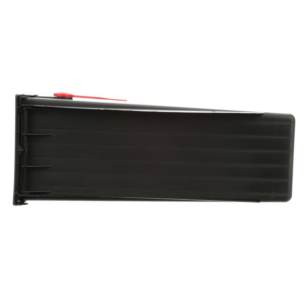 Parsons Black Medium Plastic Post Mount Mailbox