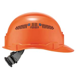 Skullerz Orange Class C Hard Hat Cap Style Vented Ratchet Suspension