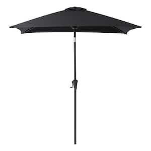 9 ft. Steel Market Square Tilting Patio Umbrella in Black