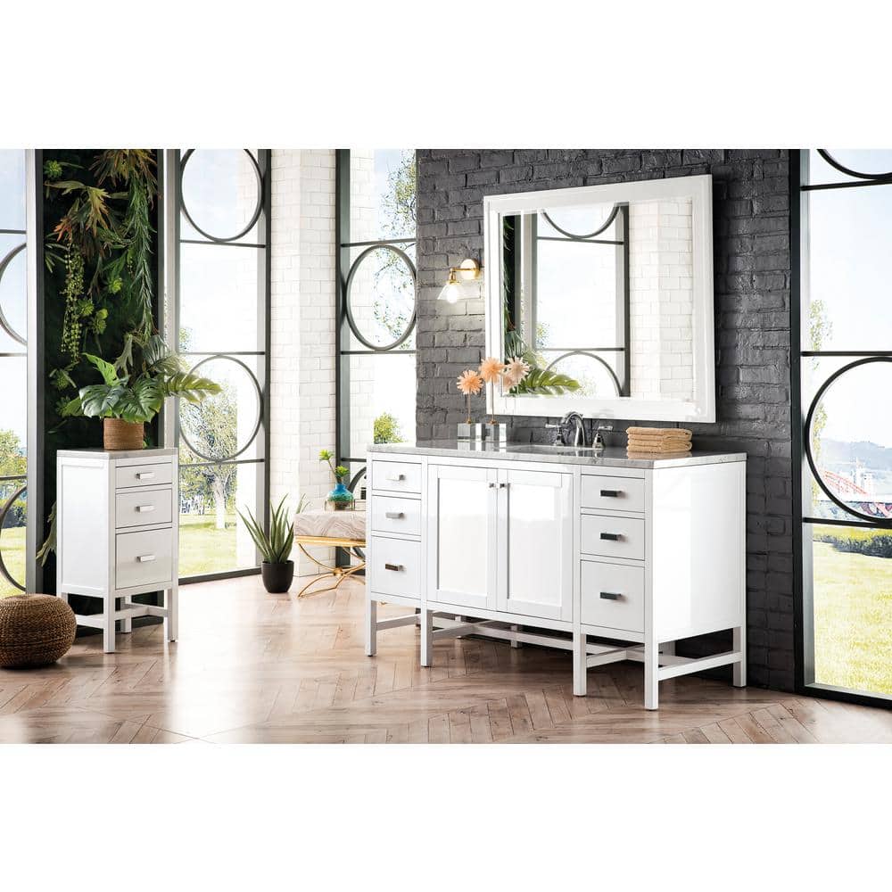 Addison 59.9 in W x 23.4 in D x 34.5 in H Bath Vanity Cabinet without Top in Glossy White price history on PriceWatchPro