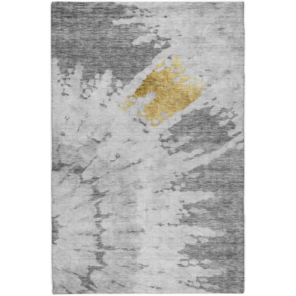 Dream Shag Premium Machine Washable Abstract ADS614 Gray 5 ft. x 7 ft. 6 in. Area Rug price history on PriceWatchPro