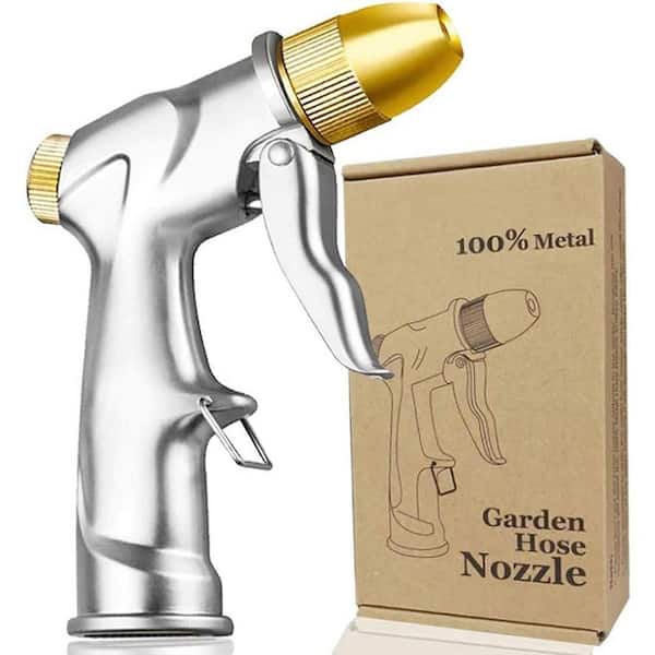 Home Gardener Aluminum Hose Nozzle, with Brass Finish