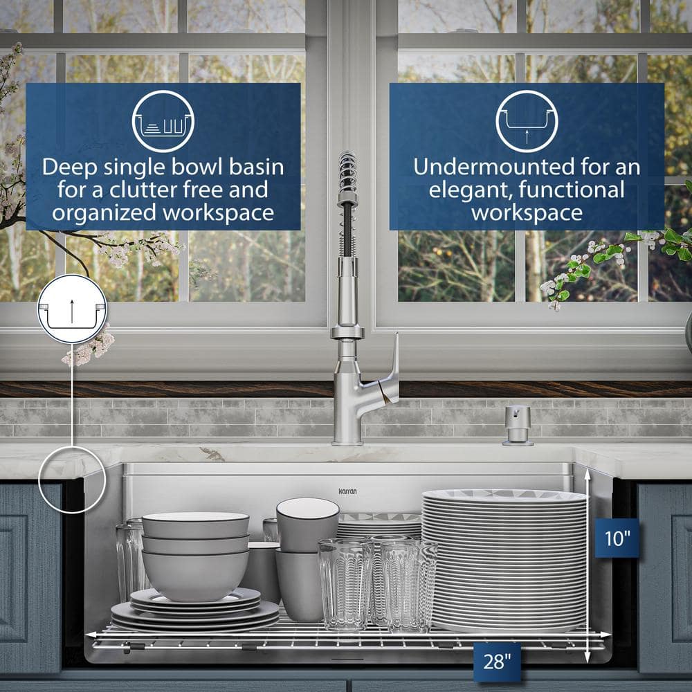 Elite 30'' Single Bowl Stainless Steel Farmhouse Sink