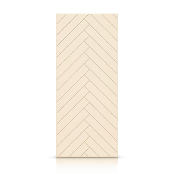 CALHOME 24 in. x 80 in. Hollow Core Beige Painted Composite MDF Interior Door Slab