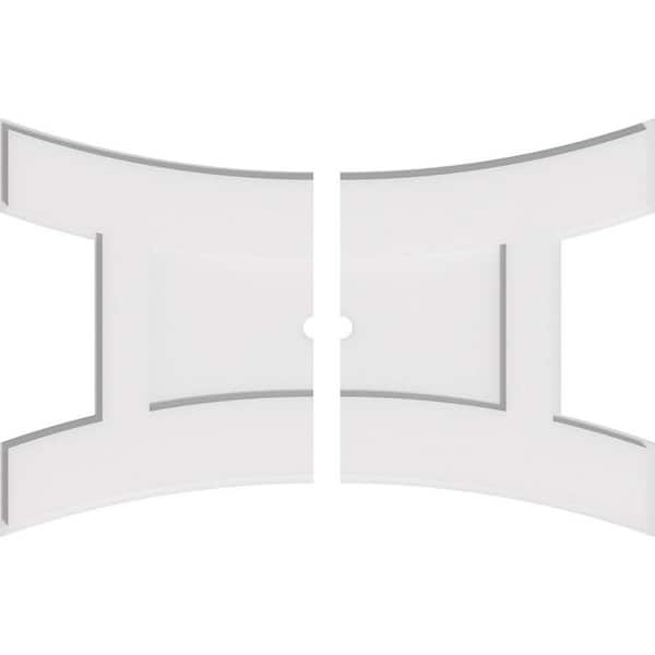 Ekena Millwork 28 in. W x 18-5/8 in. H x 1 in. ID x 1 in. P Haven Architectural Grade PVC Contemporary Ceiling Medallion (2-Piece)