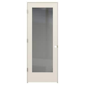 32 in. x 80 in. Tria Primed Right-Hand Mirrored Glass Molded Composite Single Prehung Interior Door