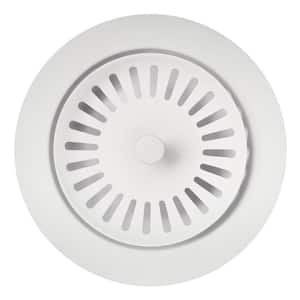 3.5 in. Decorative Metal Disposal Flange in White