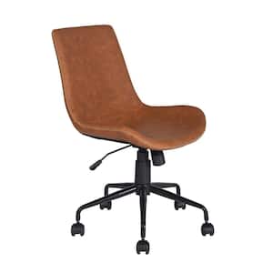 Adams Brown Faux Leather Seat Office Task Chair without Arms