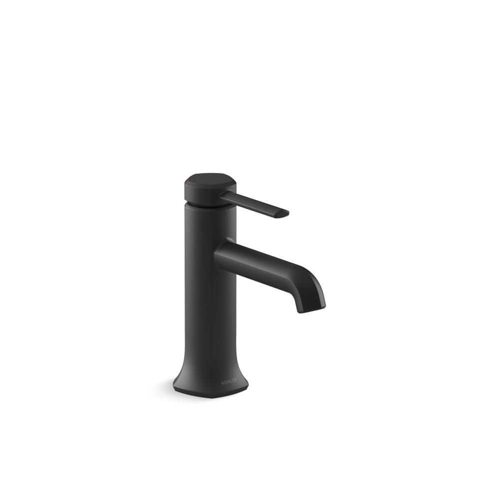 KOHLER Occasion Single-Handle Single Hole Bathroom Faucet in Matte Black