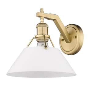 Orwell 1-Light Wall Sconce Gold with Opal Glass