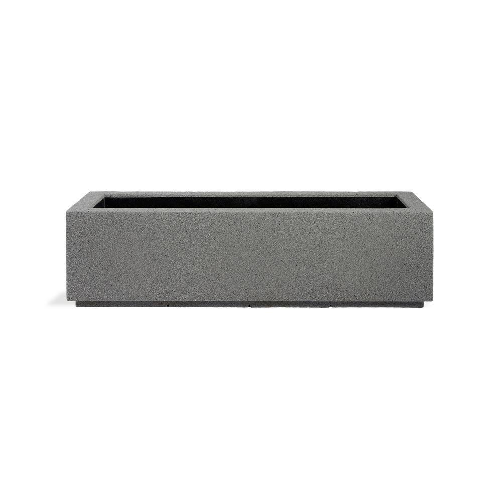 Gray Granite Extra Large Rectangular Polymer Planter