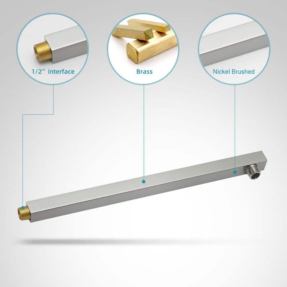 Brushed Nickel 10-Inch Rain Shower System with Handheld and Valve
