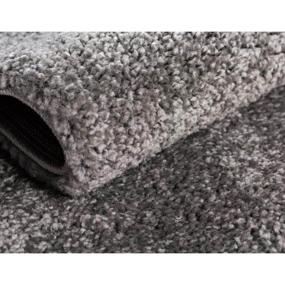 Gray High Pile Shag 8' x 10' Area Rug