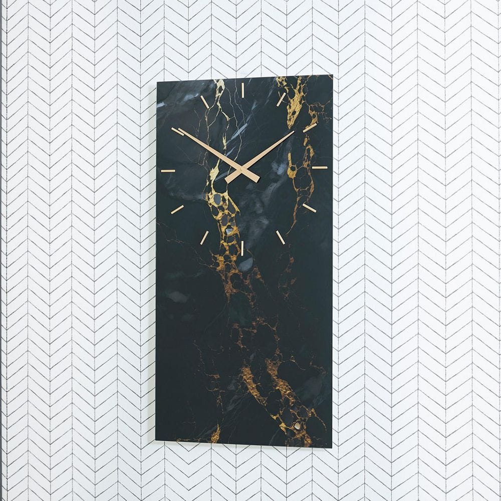 Signature DESIGN BY ASHLEY Teague Black Analog Glass Wall Clock