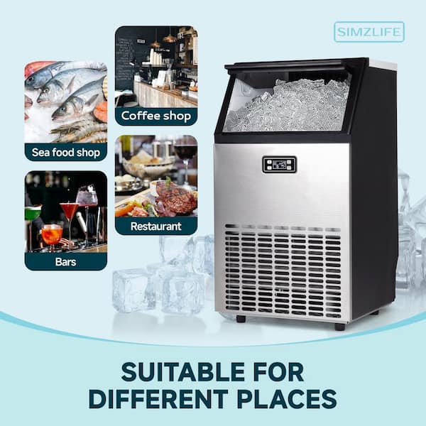 SIMZLIFE 17.6 in. 150 lb./24H Full Size Cube Freestanding Ice