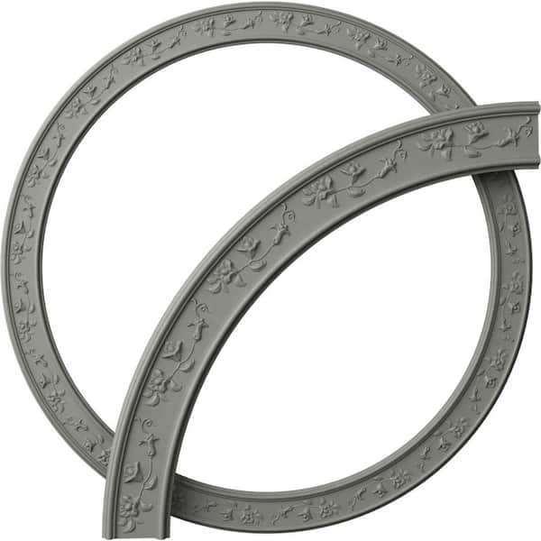 Ekena Millwork 51-1/4 in. Floral Classic Ceiling Ring (1/4 of Complete Circle)