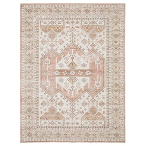 Harmony Global Rust 2 ft. x 3 ft. Polyester Indoor Machine Washable Scatter Rug