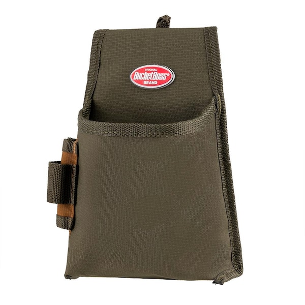 BUCKET BOSS 1-Pocket Fastener Tool Belt Pouch with Flap Fit 54160