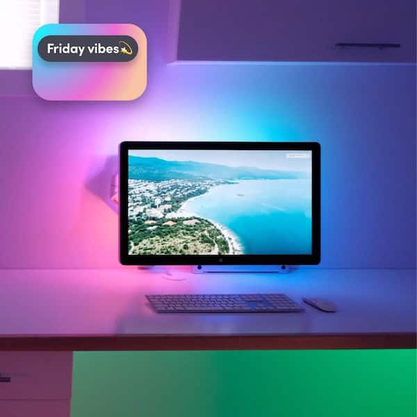 LIFX 80 in. Smart Multi-Color RGB+W Wi-Fi Plug-In LED Strip Light Kit,  Works with Alexa/Hey Google/HomeKit/Siri LZ3SK2MUS - The Home Depot