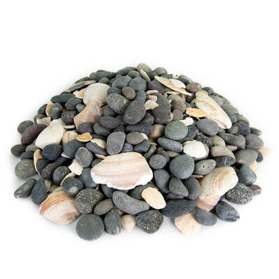 Details about   20 lb Grey Mexican Beach Pebbles Decorative Smooth Stones Gardens Landscaping