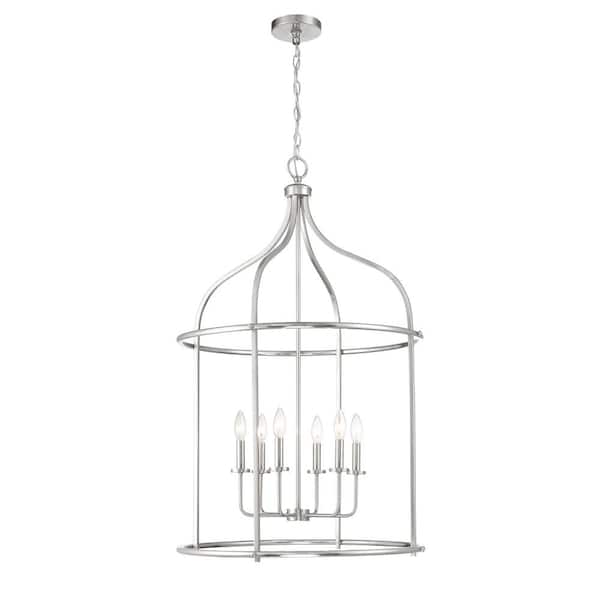 Savoy House Brookstone 6-Light Satin Nickel Pendant Light