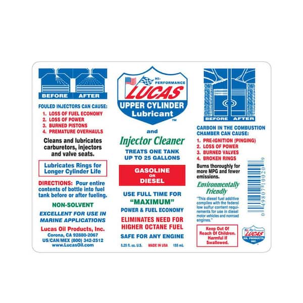 Lucas Oil Upper Cylinder Lube/Fuel Treatment 10003 - The Home Depot