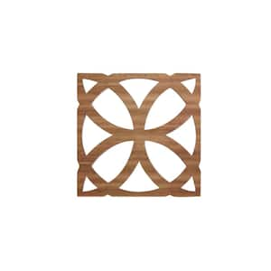 7-3/8 in. x 7-3/8 in. x 1/4 in. Walnut Extra Small Daventry Decorative Fretwork Wood Wall Panels (10-Pack)