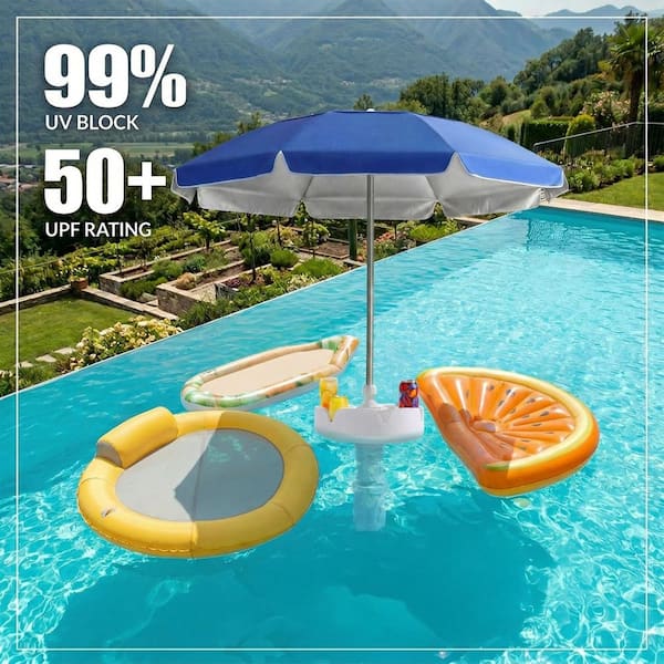 floating umbrella for patio Aquenelle Pool Elevate your outdoor experience with the floating luxuries Kai luxury outdoor umbrella Offset Hanging Umbrella - Beige