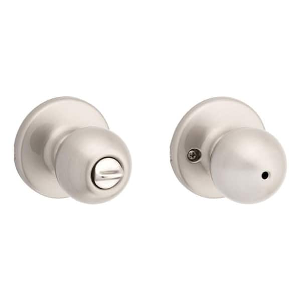Polo Satin Nickel Bed/Bath Door Knob Featuring Microban Antimicrobial Technology