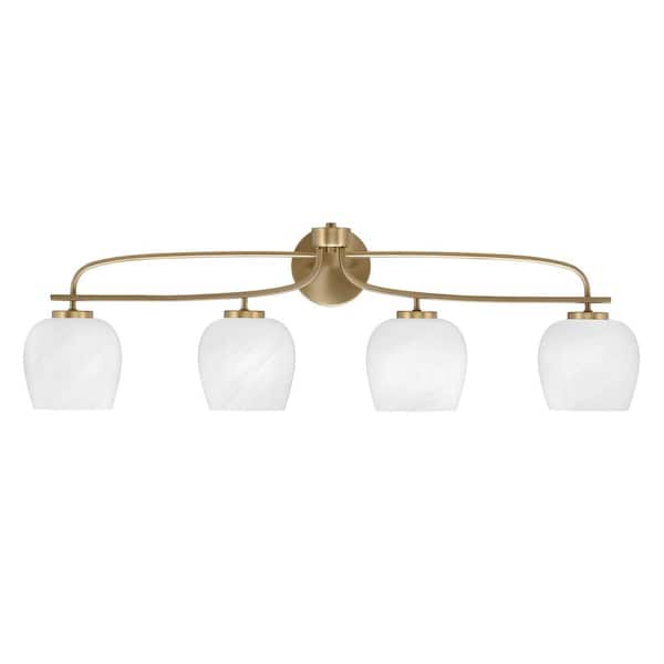 Unbranded Olympia 37.75 in. 4-Light New Age Brass Vanity Light