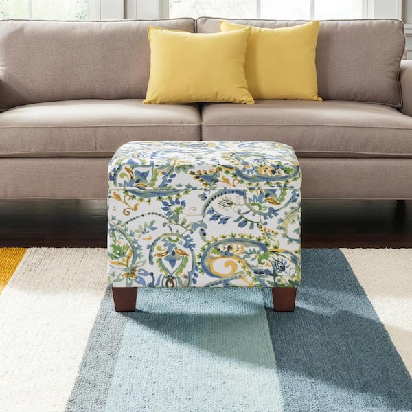 Convenience Concepts Madison Paisley Fabric Storage Ottoman
