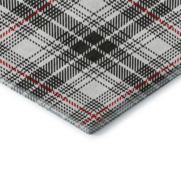 Mayfield Premium Machine Washable Abstract AMF993 Black 10 ft. x 14 ft. Area Rug